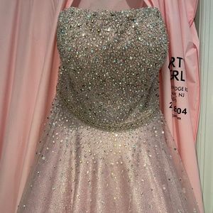 Jovani Pink Beaded Gown